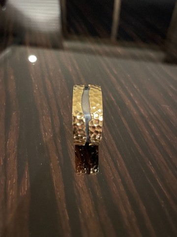 Guerreiro - Anel Ouro 18k + Prata 925 - Foto 5