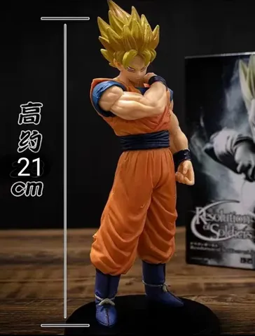 Boneco do Dragon Ball z Goku SSJ Preto Brinquedo de Coleção 17 cm Pvc  Colecionador