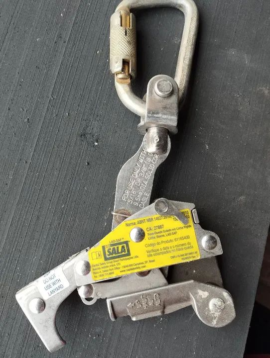 Segurança Máxima em Altura! Trava Queda para Cabo de Aço 3/8 - Linha Vertical - Foto 2