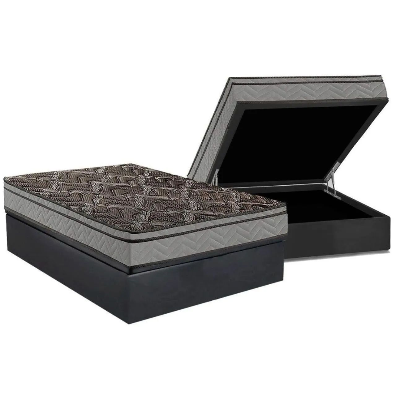 Cama box Baú casal + Colchão Paropas ortopédico 