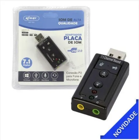 Placa De Som Knup Hb-t64 Usb Com Led Controle De Volume