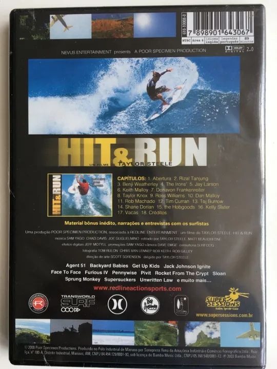 DVD Hit & Run - Taylor Steele - Raro/Original/Lacrado - Foto 2