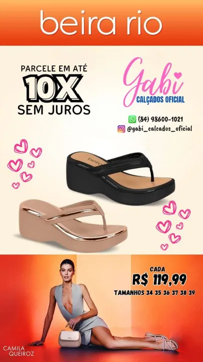 Sandalia Feminina Tamanco Anabela Dedo Beira Rio