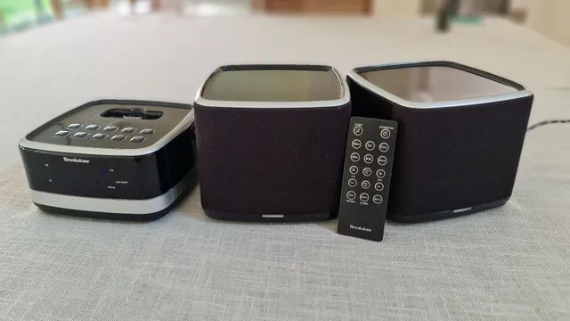 Mini System Brookstone iDesign Stack. Aparelhos de Som Santa