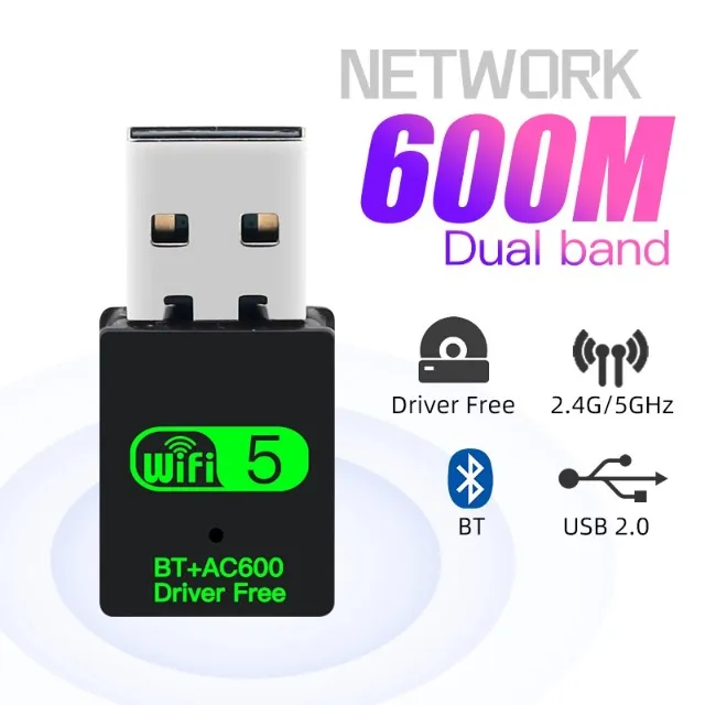 Adaptador Usb Wifi 2Ghz, 5Ghz + Bluetooth (novo!)