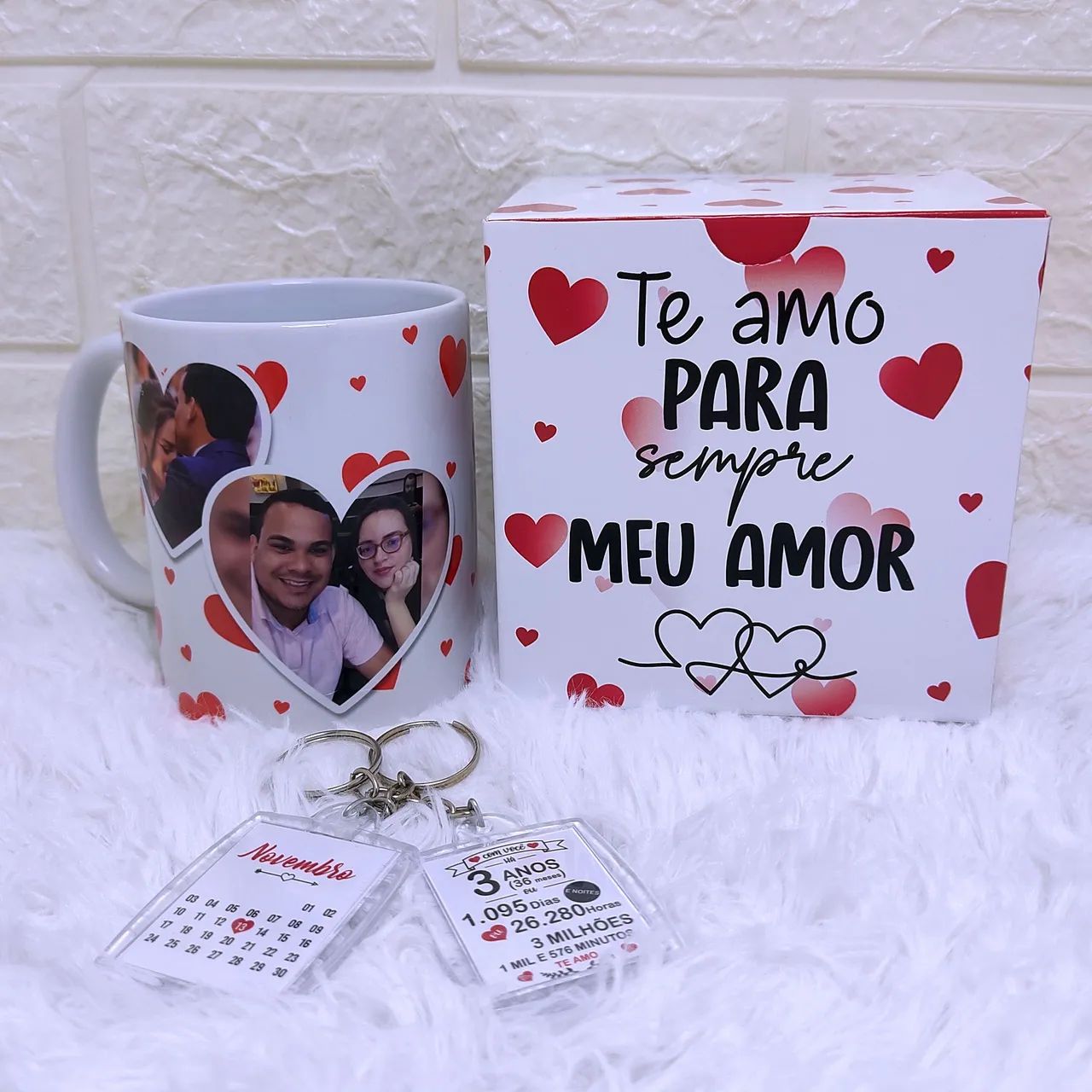 Kit Caneca + Chaveiro + Caixa De Caneca Tudo Personalizado 