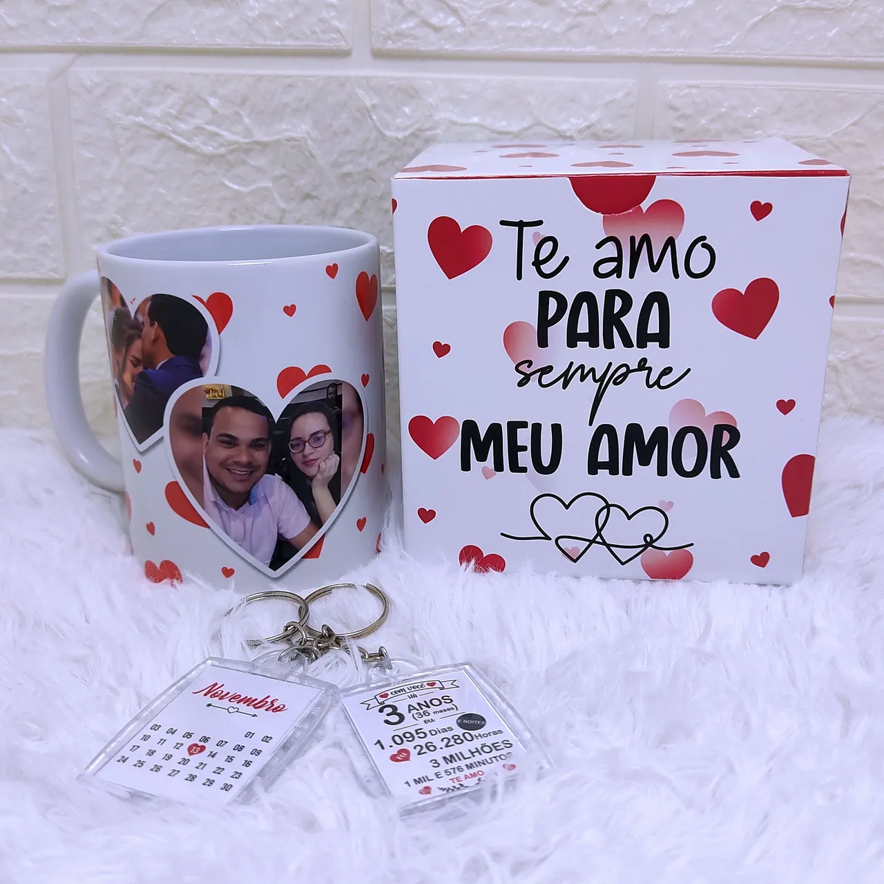 Kit Caneca + Chaveiro + Caixa De Caneca Tudo Personalizado