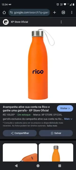 Garrafa Alumínio, Rico - Nova, 500 ml - Foto 3