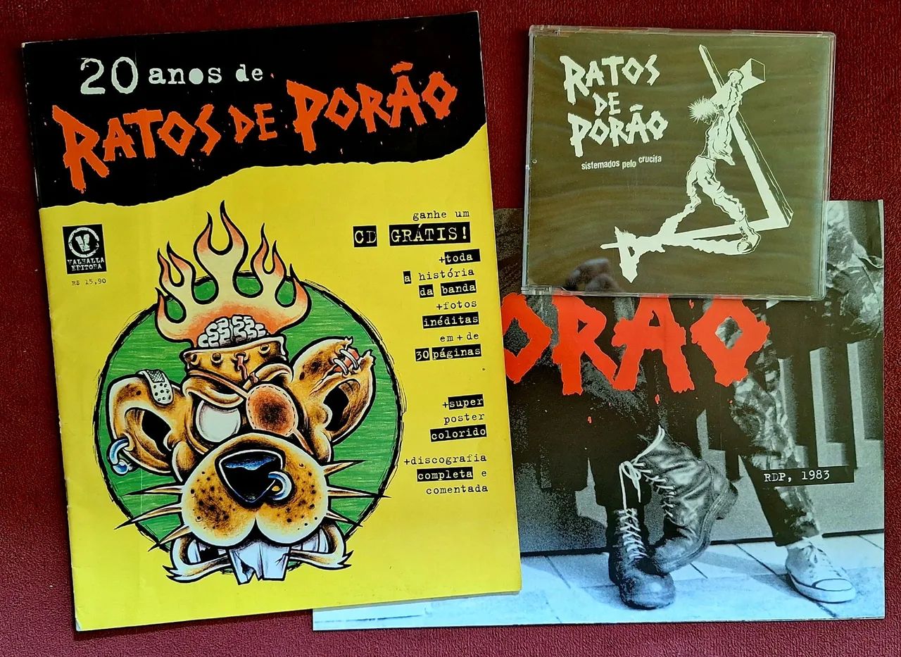 Ratos de Porão - 20 anos CD Sistemados pelo Crucifa + Revista, Raridade - Único à venda - Foto 2