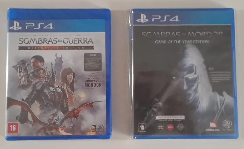 PS4 Sombras de Mordor e Sombras da Guerra