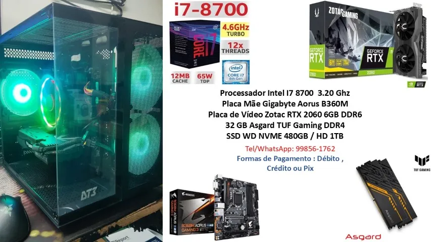 ダメ男様専用PC/Core i7-8700/32G/RTX2060