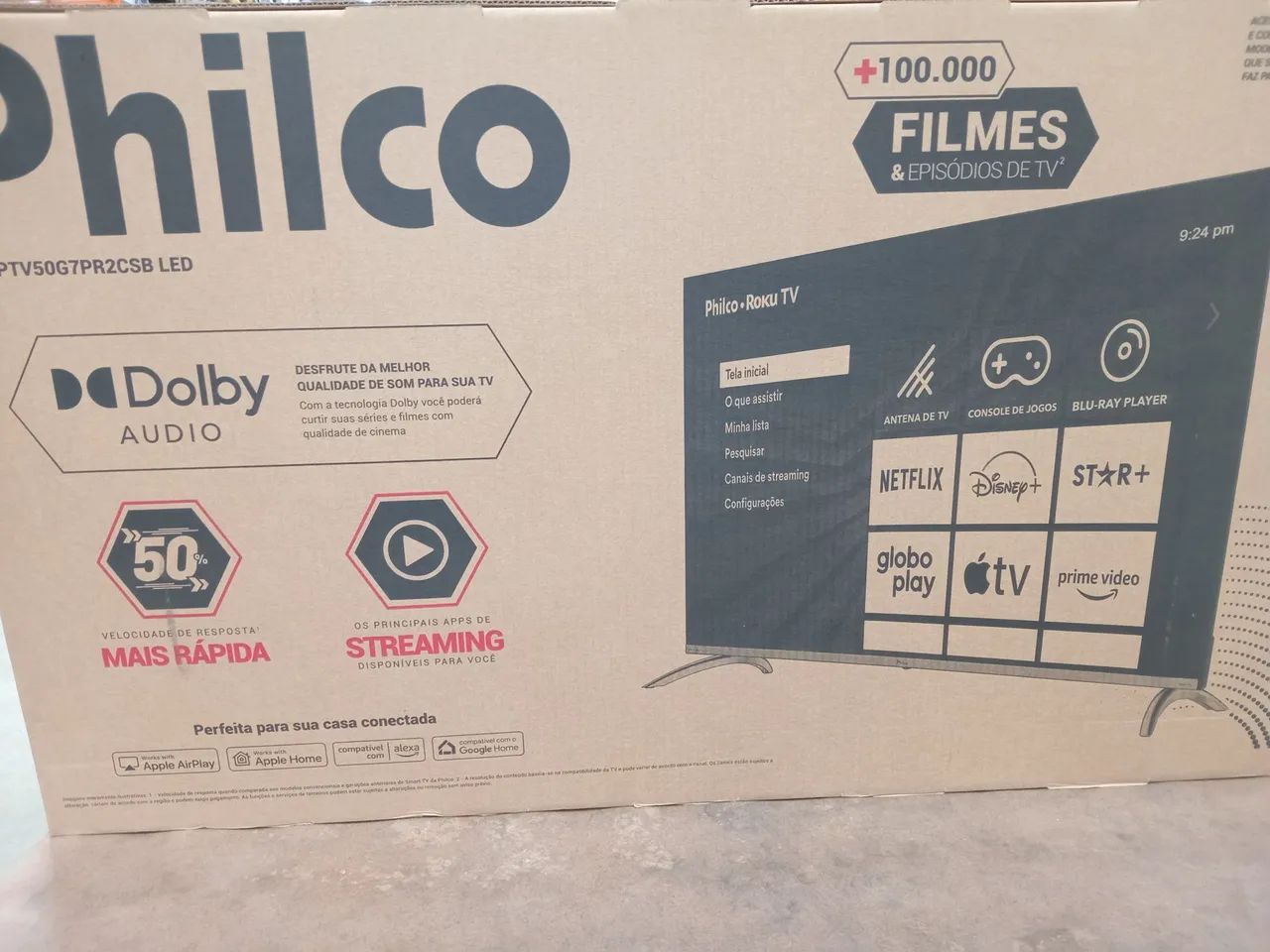 2000 $TV Philco 50 Polegadas Smart Roku TV