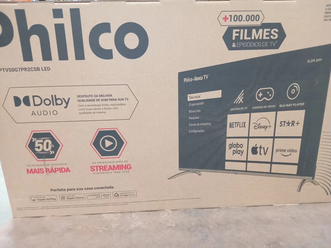 2000 $TV Philco 50 Polegadas Smart Roku TV