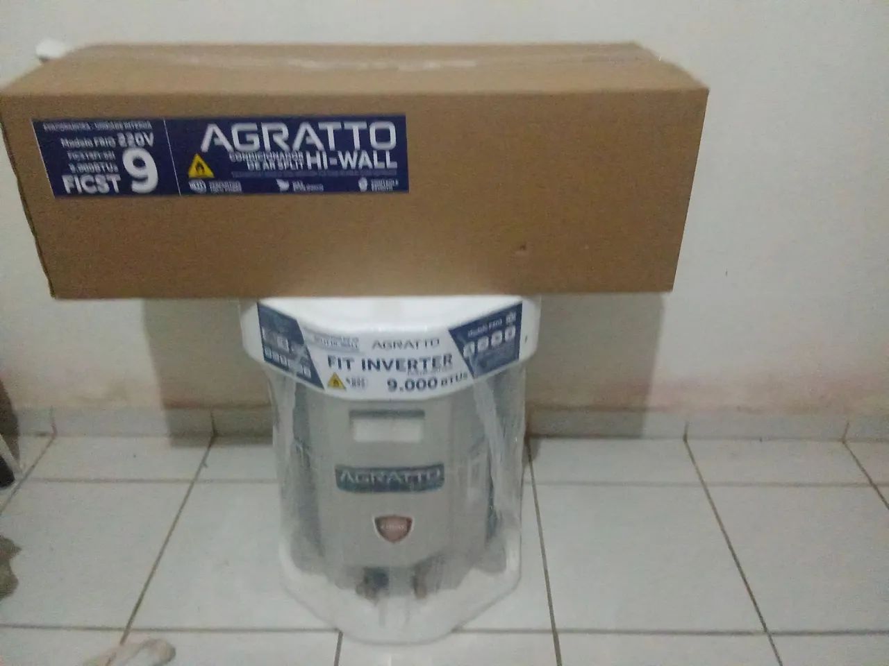 Ar Condicionado Split Inverter Agratto 9.000 BTUs - Novo