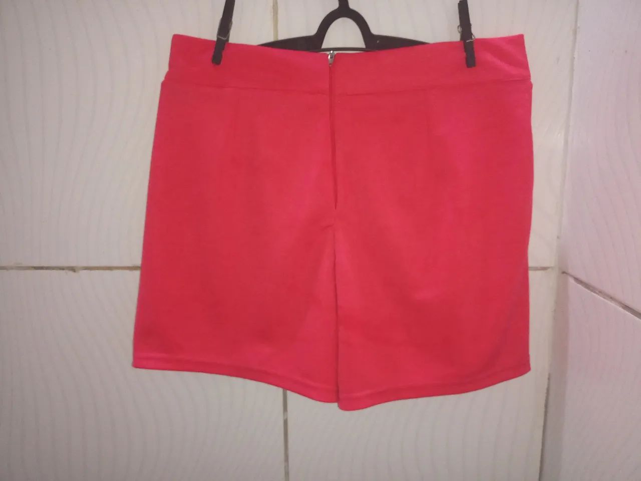 Short Saia Vermelho Hello!UP Feminino M  - Foto 4