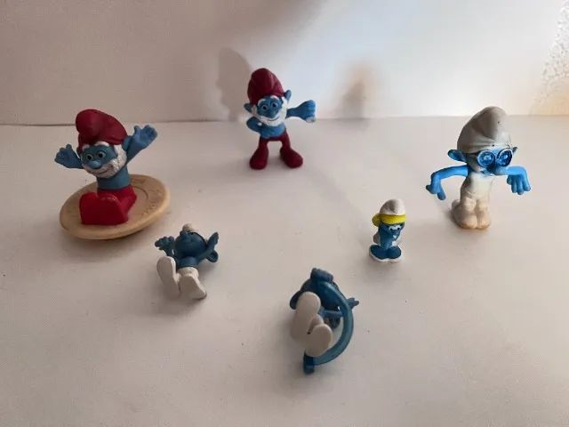 Lote com bonequinhos Smurfs