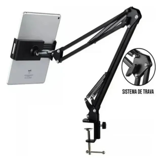 Suporte Articulado De Mesa Para Microfone e celular - Lehmox  - Foto 3