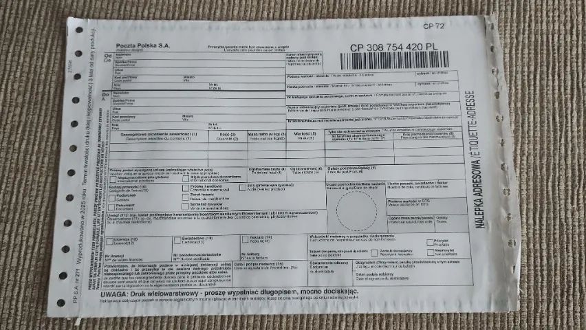 Formulário Correio da Polonia - Foto 3