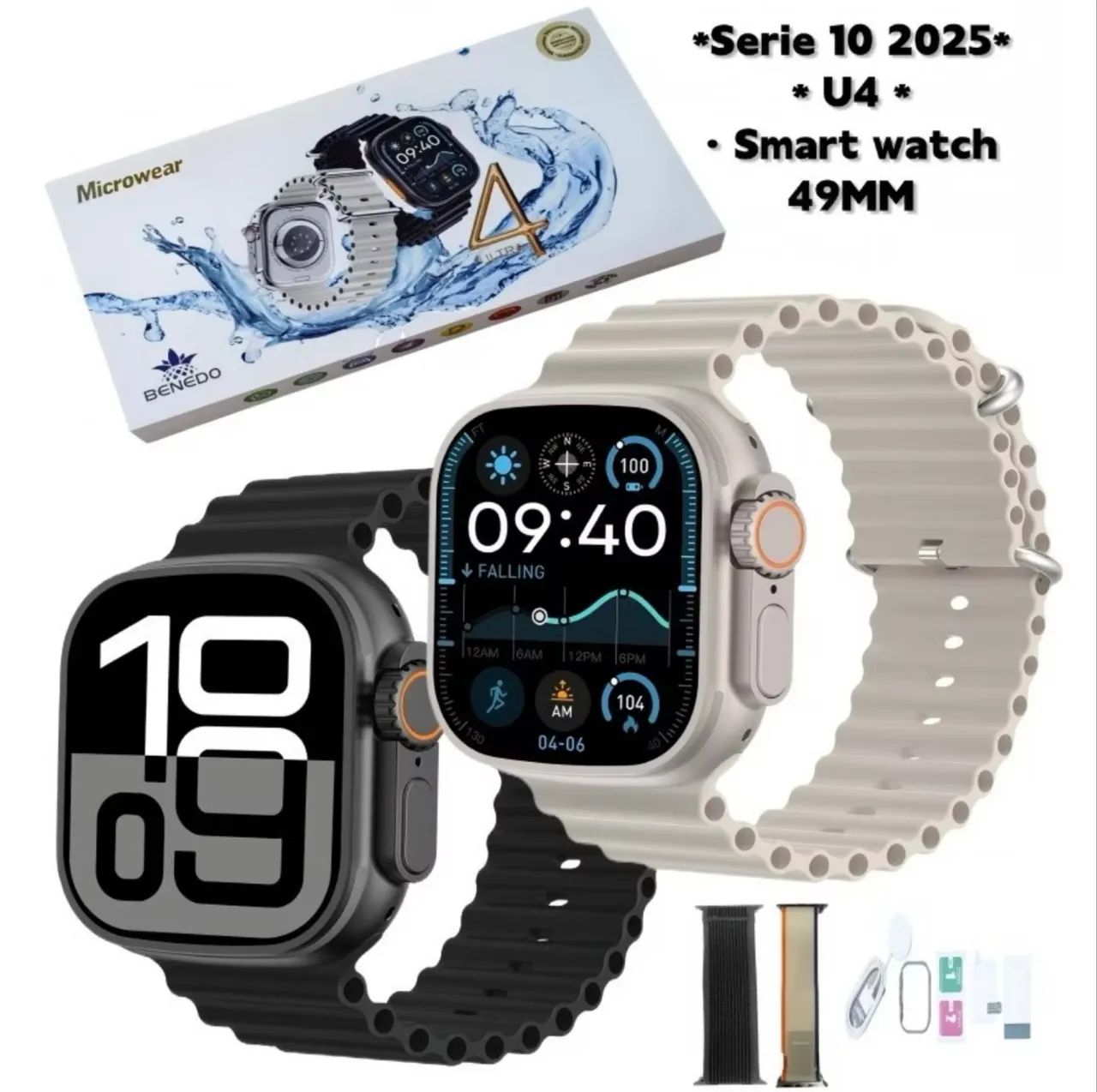Smartowath Microwear Ultra 4 kit duas pulseiras película e case de blinde a prova d'água  - Foto 3