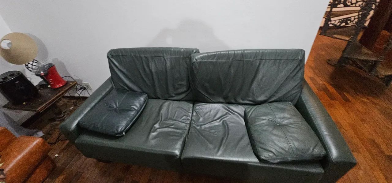 Sofa couro jacaré verde escuro64169933840770121