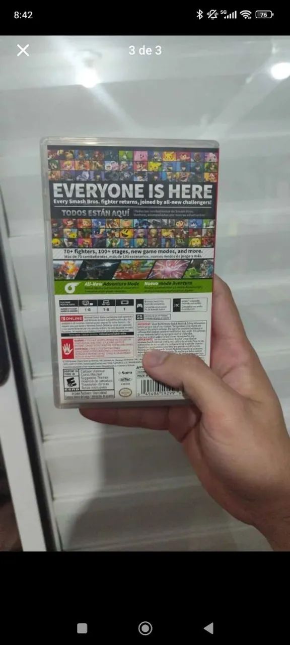 Case capa smash Bros últimate switch  - Foto 3