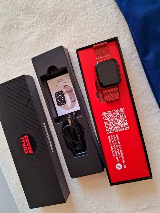  relógio smartwatch Chilli Beans unissex reverse cor vermelho, novo, na caixa, nunca  - Foto 4