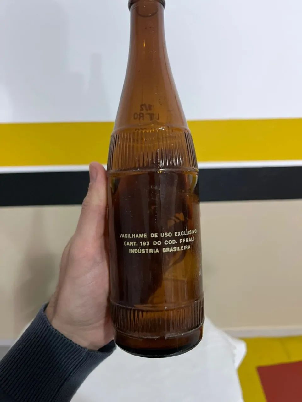 Garrafa antiga Minuano 500ml âmbar  - Foto 3