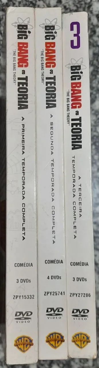 Big Bang Theory temps 1-3 zerada com luvas (dvd) - Foto 4