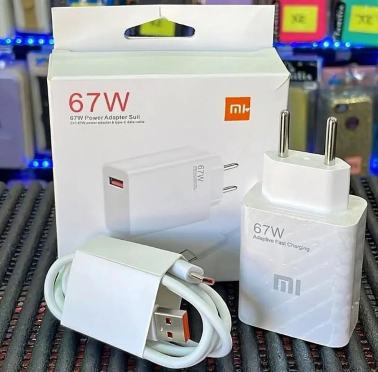 Carregador tipo C Xiaomi 67w Cabo + Fonte Carregador Completo turbo