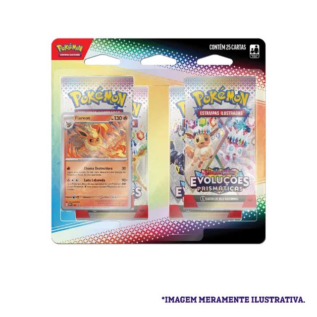  Blister Quádruplo Escarlate e Violeta 8.5 - Evoluções Prismáticas - Jolteon e Flareon