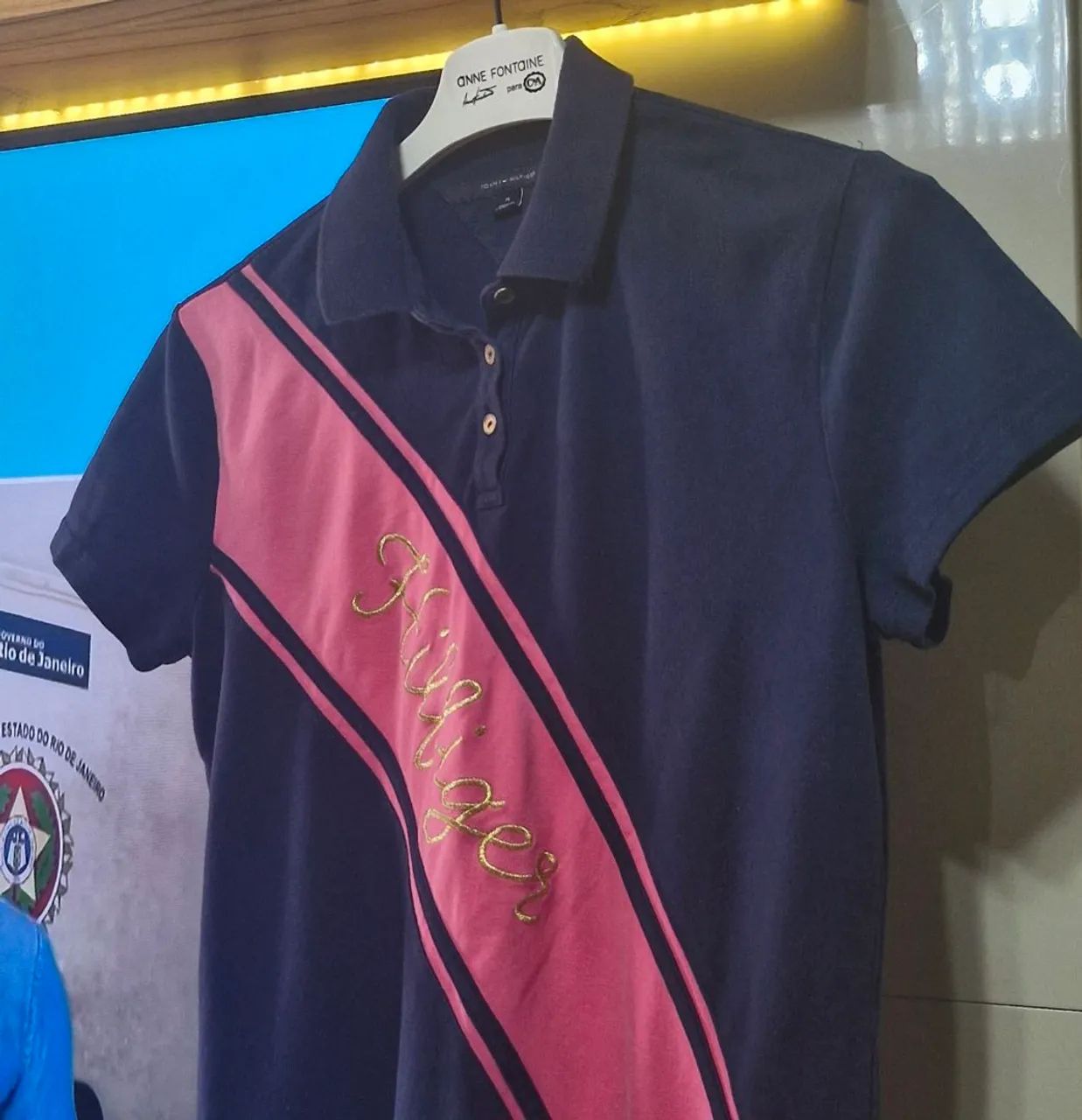 Vestido Tommy Hilfiger Azul Marinho e Rosa - Foto 2