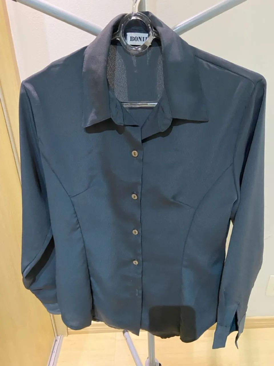 Camisa social cinza grafite