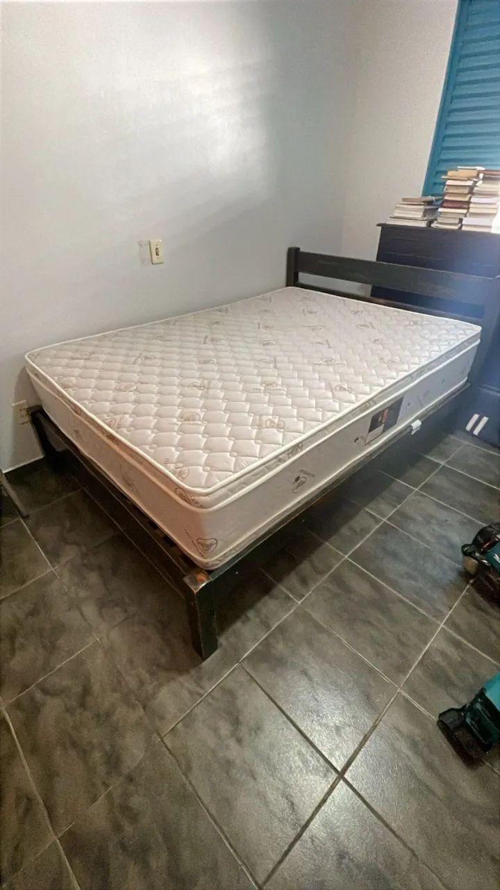 Cama de Casal com Colchão Castor Pocket Plush - Pouco Uso - Foto 4