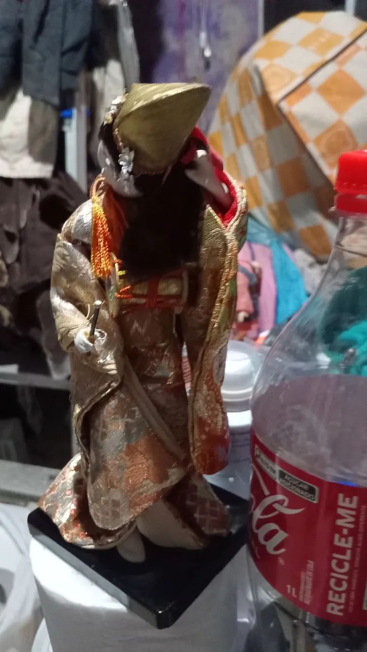 Boneca Gueicha Vintage Doll Glass Case - Foto 2