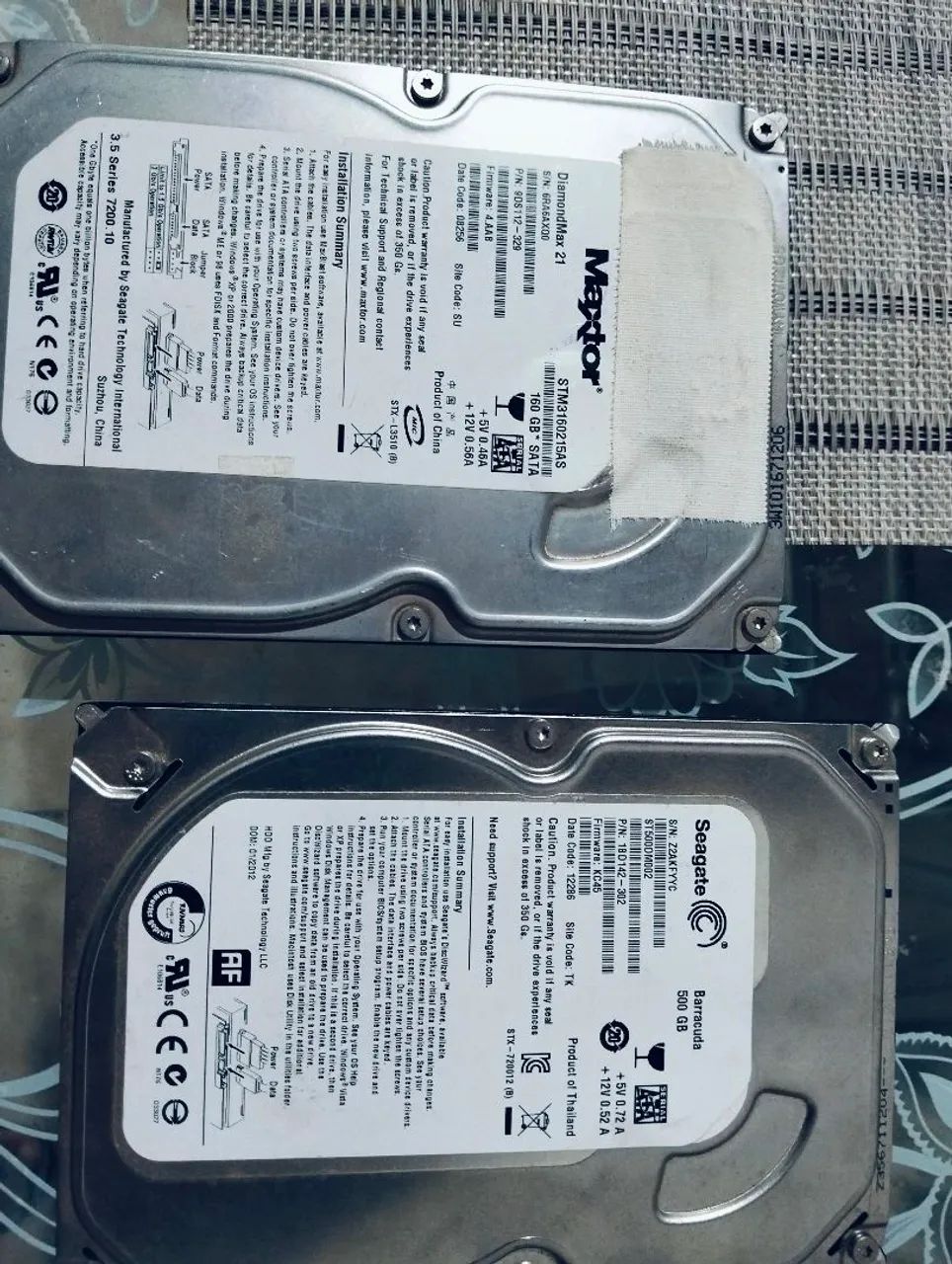 2 HDs  500 GB e 160 gb64960496460162120