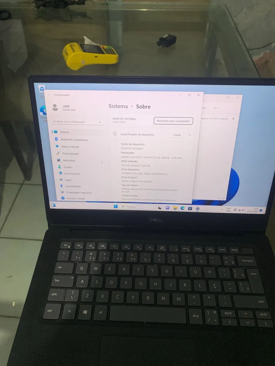 Notebook Dell core i7 10 geração - 16gb ddr4 - Foto 2