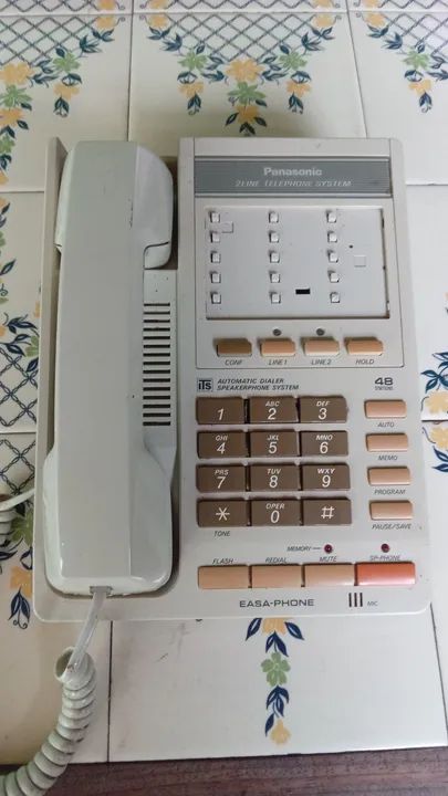 Telefone analógico fixo 2 Ramais 