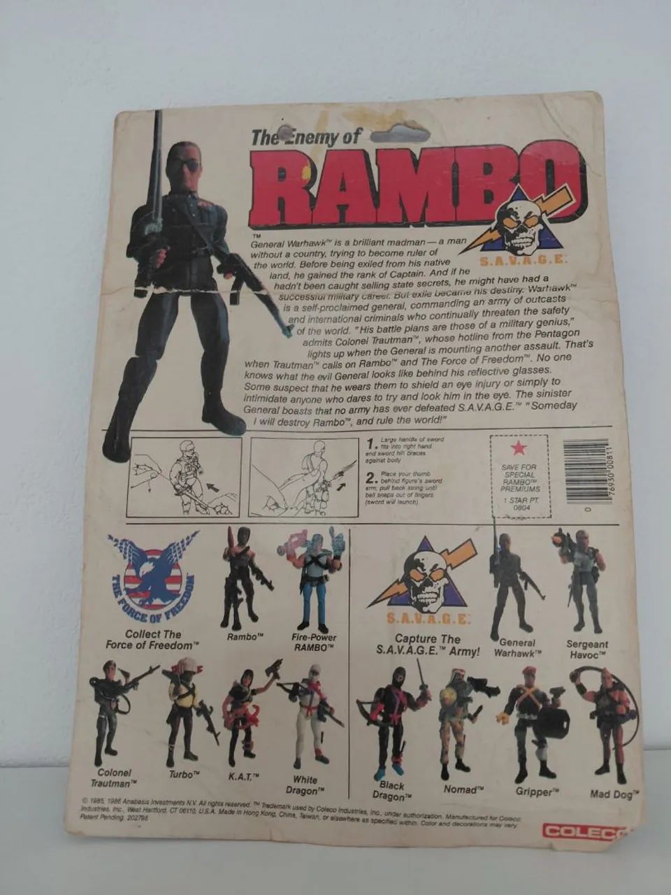 Coleção Rambo General Warhawk anos 80 - Foto 5