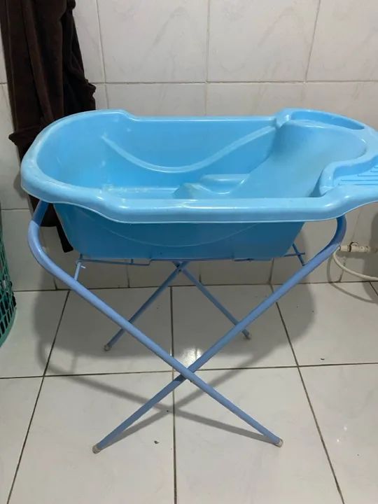 Suporte para Banheira de bebê Dobrável Azul Cosmos  - Foto 4