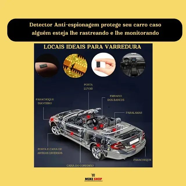 Detector de Sinal RF - Localizador de Rastreadores, Câmeras, GPS - Preto-fosco - Foto 2