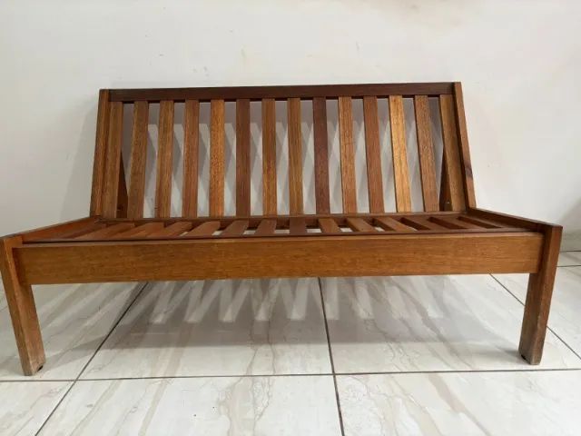 Sofá de Madeira c/ Almofadas 120x70x60cm Tok Stok - Foto 4