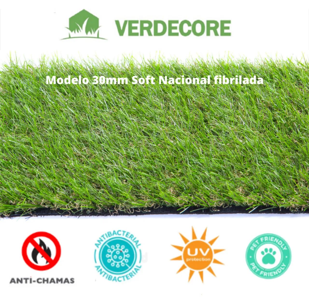 Total 32m² Grama Sintética 30mm - Alta Qualidade! - Foto 3