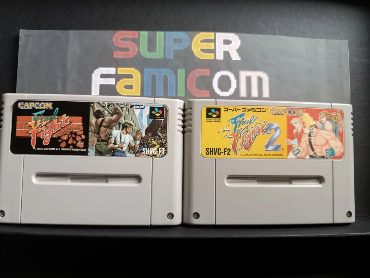 Final Fight 1 e 2 original Super Famicom 