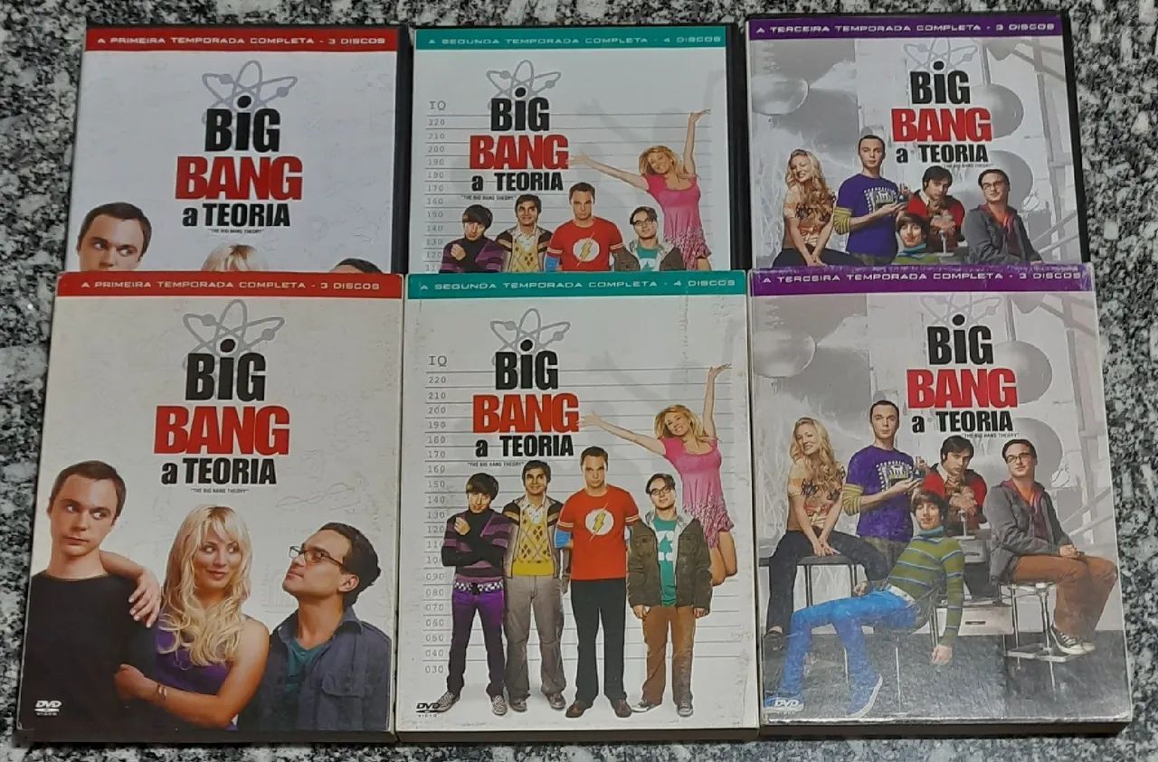 Big Bang Theory temps 1-3 zerada com luvas (dvd) - Foto 3