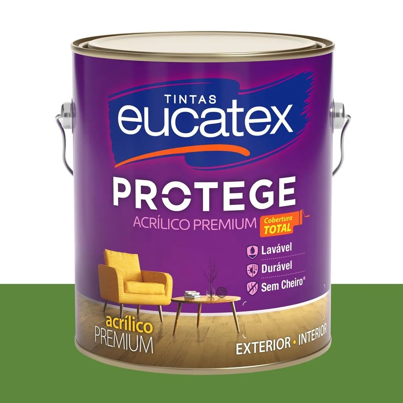 Tinta Acrílica Acetinada Eucatex Brilho da Esmeralda 3,2 L