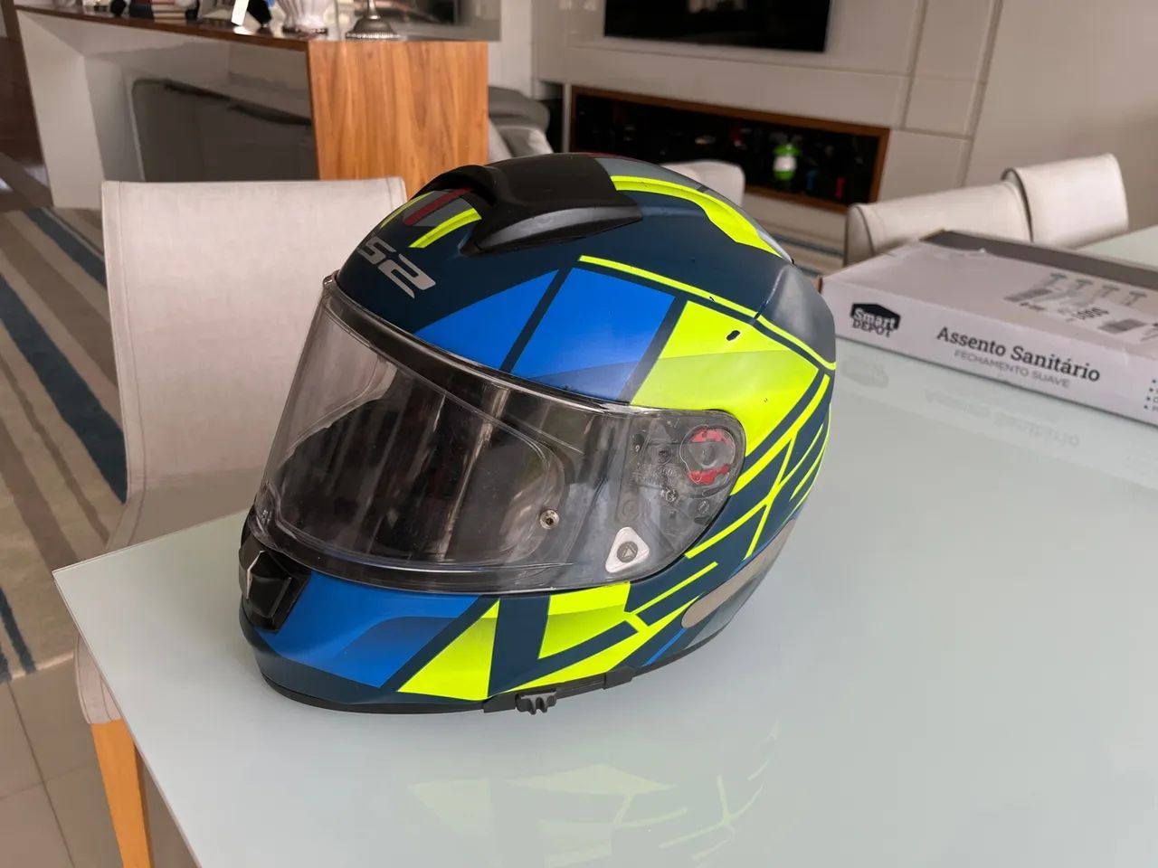 Capacete LS2 FF396 - Azul - Tamanho 62 M - Foto 2
