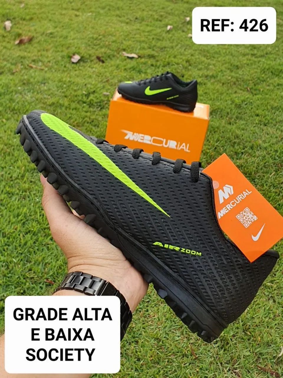 Chuteira Nike Mercurial Society Verde - Foto 2