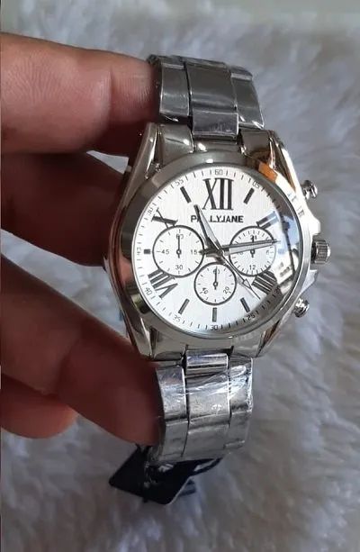 Relógio feminino com pulseira a prova de água Prata - Foto 3