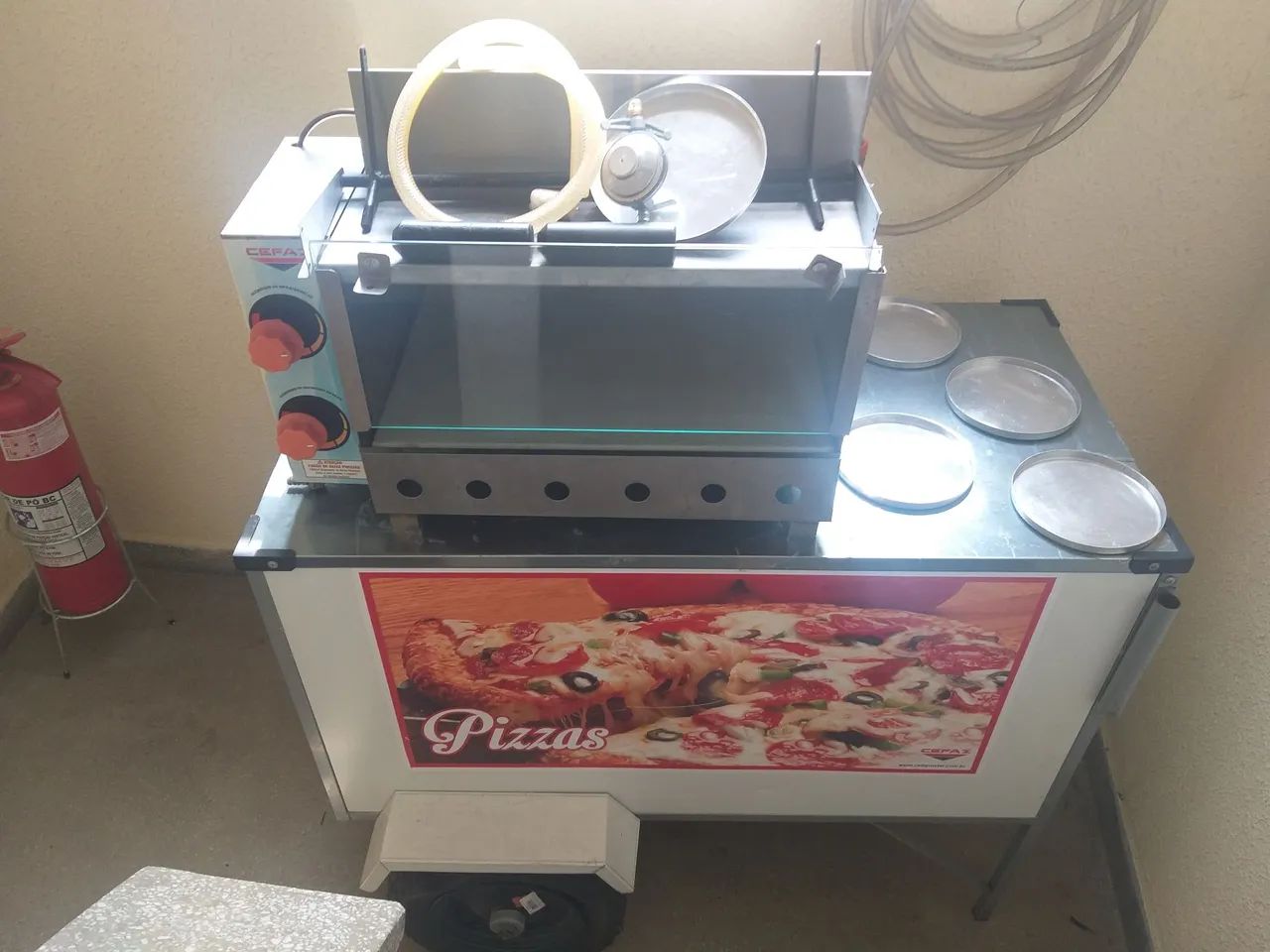 Barraca de pizza nunca usada promoção de brinde