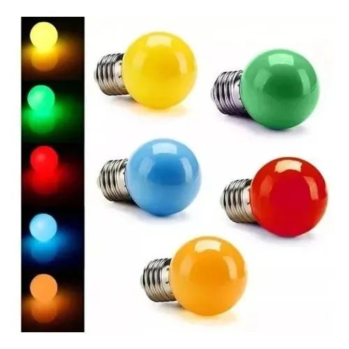 Lâmpadas LED Coloridas - 6 Peças